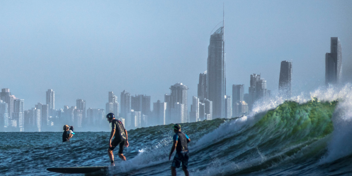 Surfing at a Sydney beach